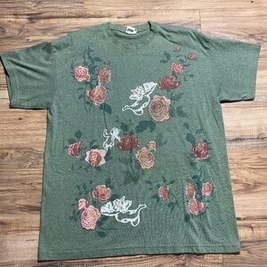 Vintage Women’s Fast Rose & Angel Tshirt Made in the USA